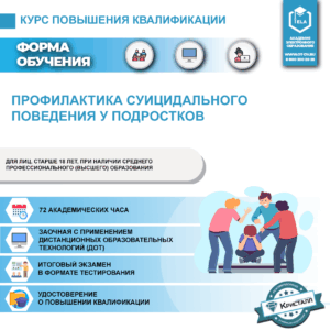 Повышение квалификации: Профилактика суицидального поведения у подростков